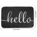 Timerala Grey Hello Print Door Mat, Minimalist Welcome Mat with Durable Anti-Slip Backing